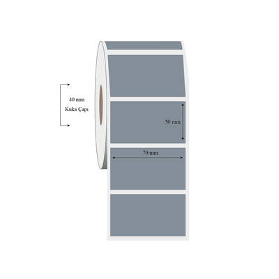 70mm x 50mm Tekli Silvermat Etiket - 1