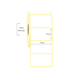 70mm x 50mm Tekli Termal Etiket - 