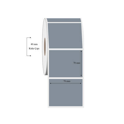 70mm x 70mm Tekli Silvermat Etiket - 1