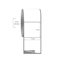 70mm x 90mm Tekli Fasson Fastyre Etiket - 
