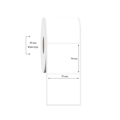 70mm x 90mm Tekli PP Şeffaf Etiket - 1