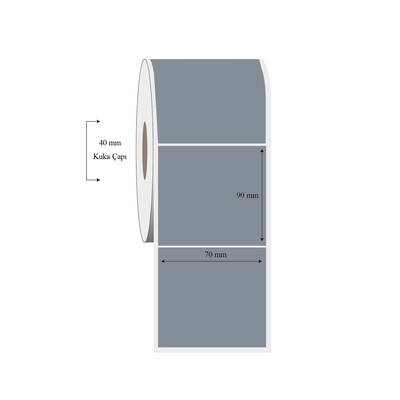 70mm x 90mm Tekli Silvermat Etiket - 1