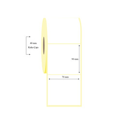 70mm x 90mm Tekli Wellum Etiket - 
