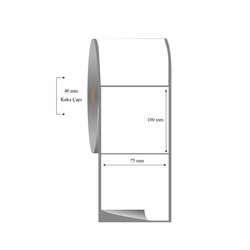 75mm x 100mm Tekli Fasson Fastyre Etiket - 