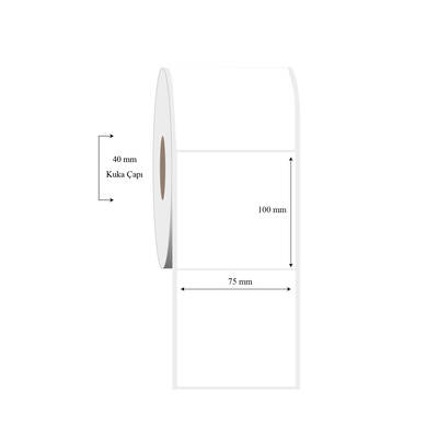 75mm x 100mm Tekli PP Şeffaf Etiket - 1