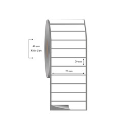 75mm x 20mm Tekli Fasson Fastyre Etiket - 