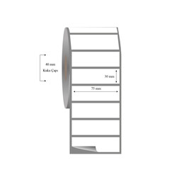 75mm x 30mm Tekli Fasson Fastyre Etiket - 