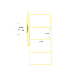 75mm x 50mm Tekli Wellum Etiket - 