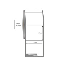 75mm x 85mm Tekli Fasson Fastyre Etiket - 