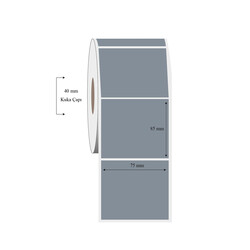 75mm x 85mm Tekli Silvermat Etiket - 