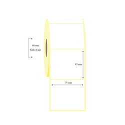 75mm x 85mm Tekli Wellum Etiket - 