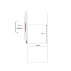80mm x 100mm Tekli PP Şeffaf Etiket - 