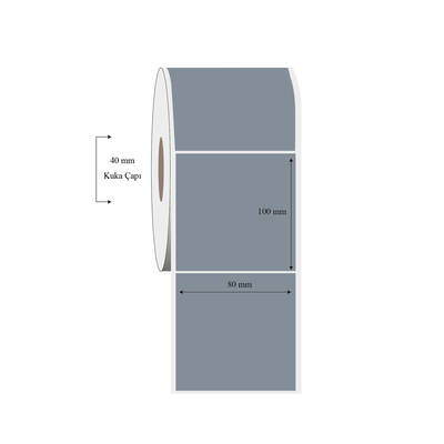 80mm x 100mm Tekli Silvermat Etiket - 1
