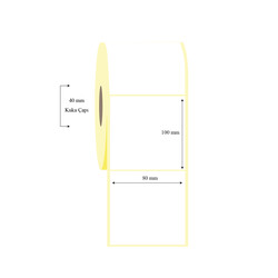 80mm x 100mm Tekli Termal Etiket - 