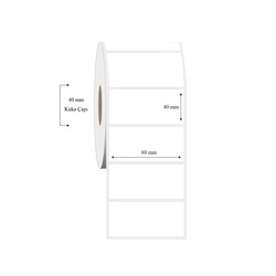 80mm x 40mm Tekli PP Şeffaf Etiket - 