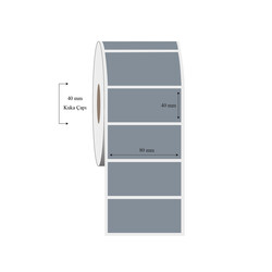 80mm x 40mm Tekli Silvermat Etiket - 