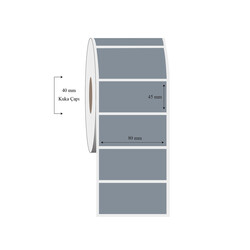 80mm x 45mm Tekli Silvermat Etiket - 