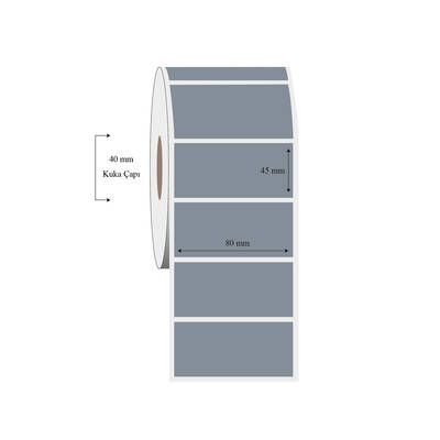 80mm x 45mm Tekli Silvermat Etiket - 1