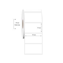 80mm x 55mm Tekli PP Şeffaf Etiket - 