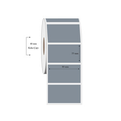 80mm x 55mm Tekli Silvermat Etiket - 