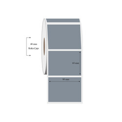 80mm x 60mm Tekli Silvermat Etiket - 