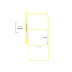 80mm x 60mm Tekli Termal Etiket - 