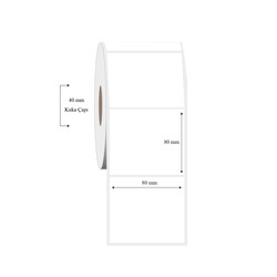 80mm x 80mm Tekli PP Şeffaf Etiket - 