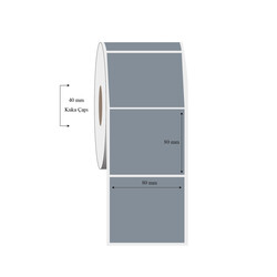 80mm x 80mm Tekli Silvermat Etiket - 
