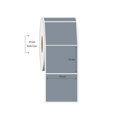 80mm x 80mm Tekli Silvermat Etiket - 1