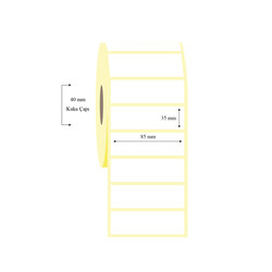 85mm x 35mm Tekli Termal Etiket - 