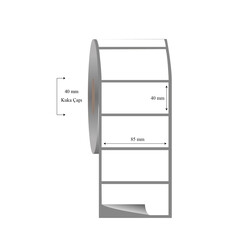 85mm x 40mm Tekli Fasson Fastyre Etiket - 