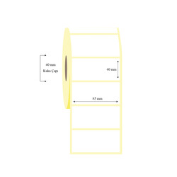 85mm x 40mm Tekli Wellum Etiket - 