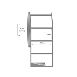 85mm x 55mm Tekli Fasson Fastyre Etiket - 