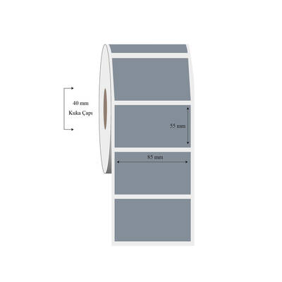 85mm x 55mm Tekli Silvermat Etiket - 1