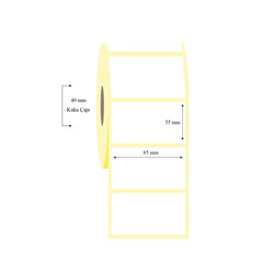 85mm x 55mm Tekli Wellum Etiket - 