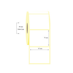 85mm x 75mm Tekli Wellum Etiket - 