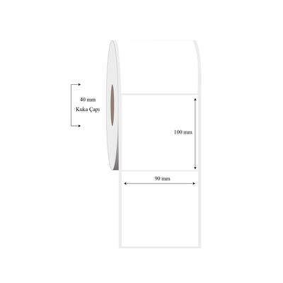 90mm x 100mm Tekli PP Şeffaf Etiket - 1