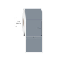 90mm x 100mm Tekli Silvermat Etiket - 