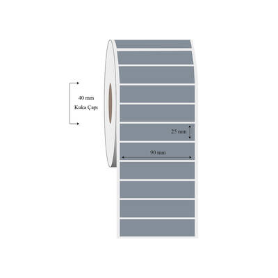 90mm x 25mm Tekli Silvermat Etiket - 1