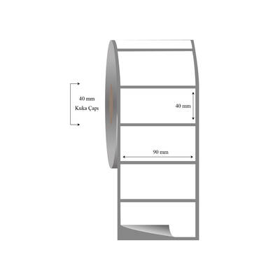 90mm x 40mm Tekli Fasson Fastyre Etiket - 1