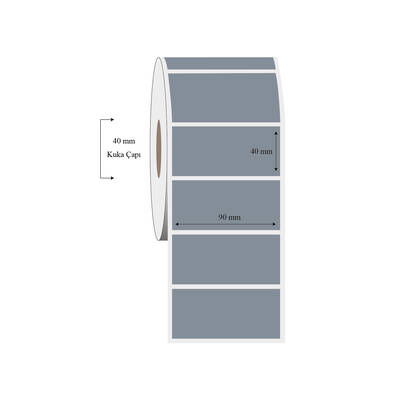 90mm x 40mm Tekli Silvermat Etiket - 1
