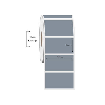 90mm x 50mm Tekli Silvermat Etiket - 1