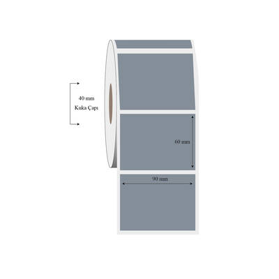 90mm x 60mm Tekli Silvermat Etiket - 1