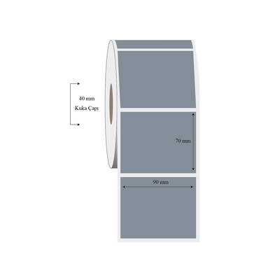90mm x 70mm Tekli Silvermat Etiket - 1