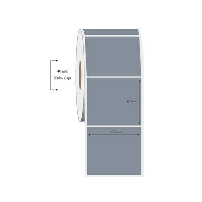 90mm x 80mm Tekli Silvermat Etiket - 1