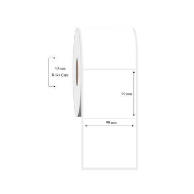 90mm x 90mm Tekli PP Şeffaf Etiket - 1