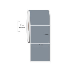 90mm x 90mm Tekli Silvermat Etiket - 