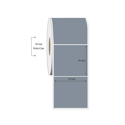 90mm x 90mm Tekli Silvermat Etiket - 1
