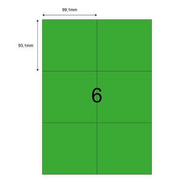 99,1mm x 93,1mm Yeşil Lazer Etiket - 1